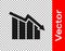 Black Financial growth decrease icon isolated on transparent background. Increasing revenue. Vector