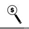 Black find best offer price magnifying glass icon