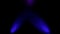 On a black fine-grained background, flashing rays of red violet, green and blue light