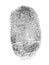 Black finger print isolated on white