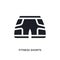 black fitness shorts isolated vector icon. simple element illustration from gym and fitness concept vector icons. fitness shorts