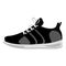 black Fitness sneakers design icon