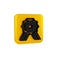 Black Five stars customer product rating review icon isolated on transparent background. Favorite, best rating, award