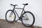 Black fixed-gear bicycle