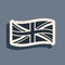 Black Flag of Great Britain icon isolated on grey background. UK flag sign. Official United Kingdom flag sign. British