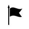 Black flag silhouette vector icon