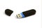 Black flash drive isolated