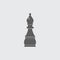 Black flat chess figure bishop vector icon.