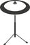 Black flat silhouette of a metal cymbal for music.