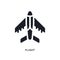 black flight isolated vector icon. simple element illustration from architecture and travel concept vector icons. flight editable