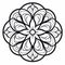 Black Flower Design Coloring Page - Traditional Essence With Gothic Influence