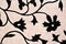 Black flower design pattern