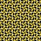 Black Flowers Seamless Texture Yellow Background