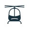 Black Fly Helicopter Silhouette Icon. Military, Medical Flight Copter Pictogram. Aviation Transport Icon. Civil Tourism