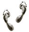 Black footprints on white background