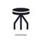 black footstool isolated vector icon. simple element illustration from furniture and household concept vector icons. footstool