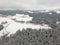 Black Forest winter scenery aerial view Germany