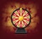 Black Fortune wheel with on bokeh background for online casino, poker, roulette, slot machines, card games. realistic 3d