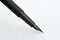 Black fountain writing pen isolated