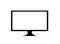 Black frame computer monitor or tv, vector illustration