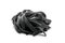 Black fresh tagliatelle pasta with squid ink