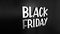 BLACK FRIDAY 3D chrome text word flying animation