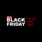 Black Friday 50 percent sales discount isolated on black background