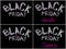 Black Friday advertisement handwritten with chalk on blackboard, Black Friday sale concept