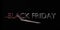 Black Friday banner with text isolated on black background