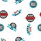 Black Friday banners pattern, cartoon style