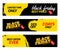 Black friday banners. Vector Sale web market design template. Black friday offer discount concept
