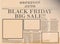 Black Friday and Big Sale headline on old faded template Newspaper background. Mock up Black friday concept.