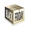 Black Friday Cardboard Package with Printed Text and Sealed Top