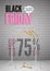 Black Friday clothes sale realistic vector poster template