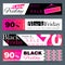 Black Friday creative social media sale web banners design