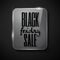 Black friday design in glass frame on technological backg