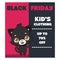 Black friday design template for kids clothing shops