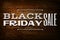 Black friday design on vector wooden background