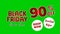 Black Friday discount 90 percent limited offer shop now text cartoon animation motion graphics