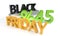 Black Friday discount of fortyfive percent, 3d rendering