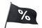 Black Friday flag with percent sign