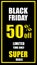 Black Friday. Friday is here. Shop now. Vector illustration.