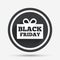 Black friday gift sign icon. Sale symbol.