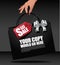 Black Friday hand holding shopping bag background