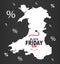 Black Friday Map - Wales white