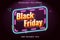 Black Friday With Neon Retro Style Editable Text Effect