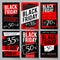 Black Friday sale advertising posters vector template with best price and offer