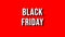 Black friday sale banner animation on transparent background