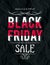 Black friday sale banner on crumple paper, vector
