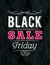 Black friday sale banner on crumple paper, vector